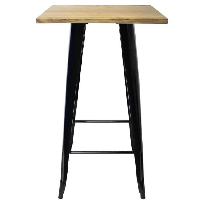 Wood Tolix Bar Table 60X60X102cm