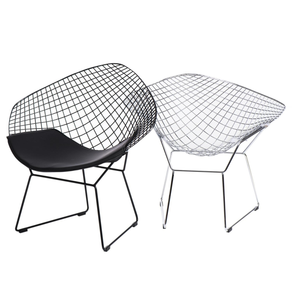 Iron chair with seat pad