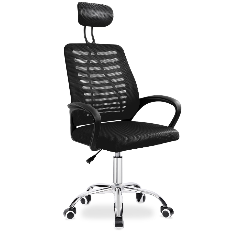 Office Chair Headrest Office Chair High Back Mesh Black