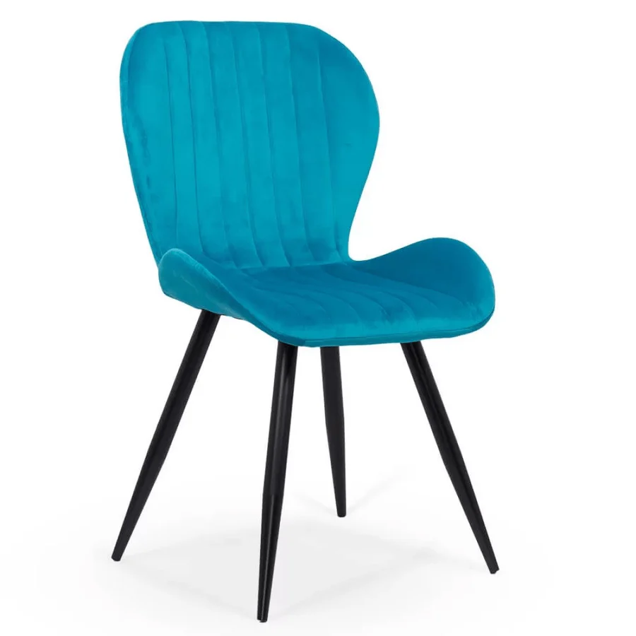 Living room chair velvet black frame