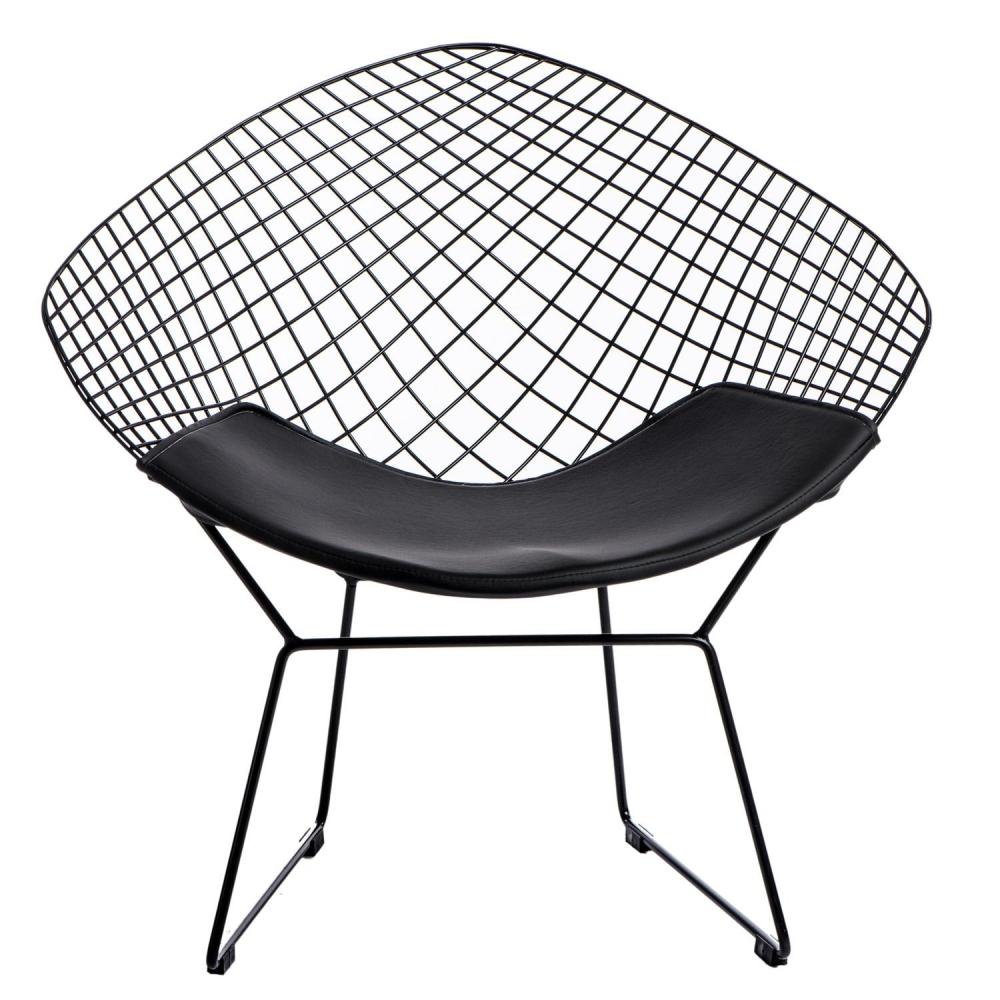 Iron chair with seat pad