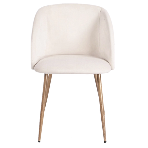 Nordic style velvet backrest Kitchen Room Chair With wood color metal leg