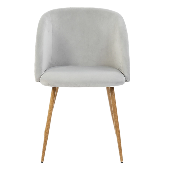 Nordic style velvet backrest Kitchen Room Chair With wood color metal leg