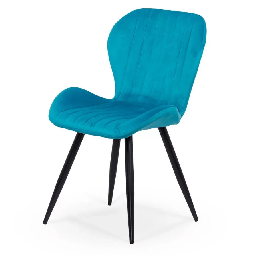Living room chair velvet black frame