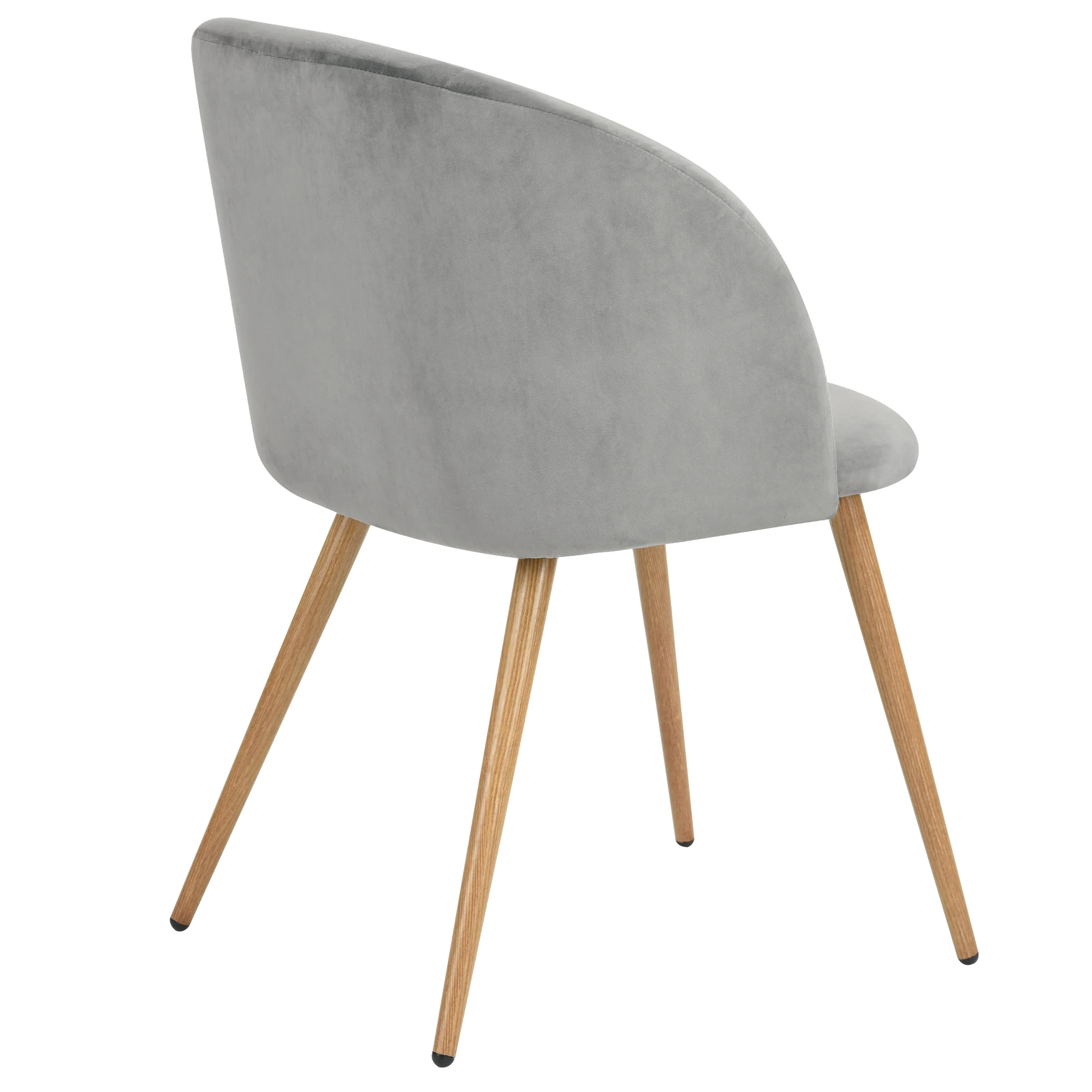 Nordic style velvet backrest Kitchen Room Chair With wood color metal leg