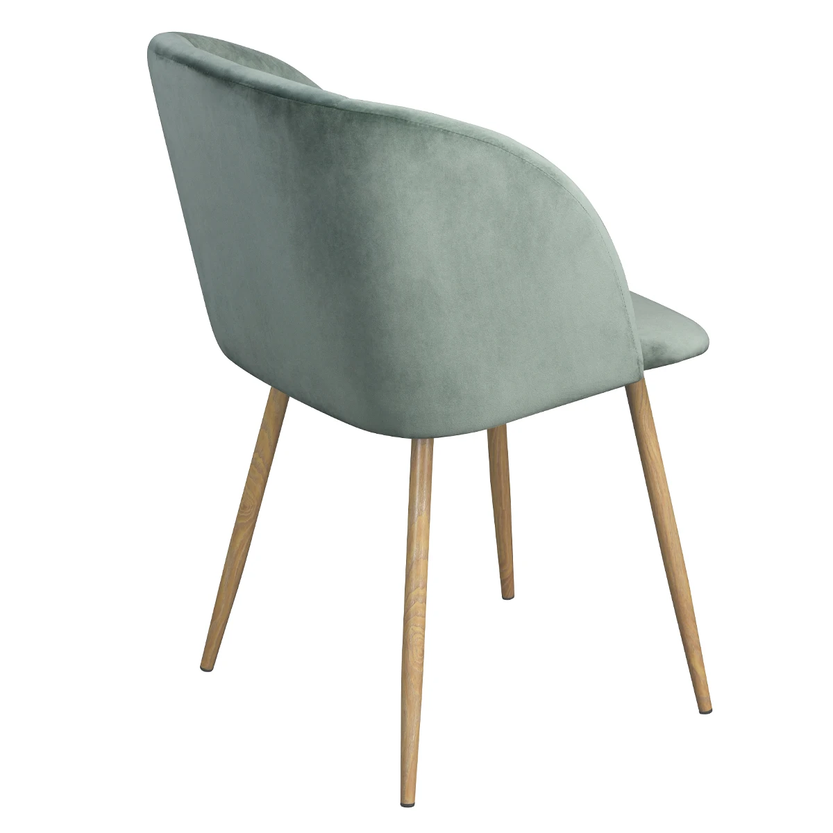 Nordic style velvet backrest Kitchen Room Chair With wood color metal leg