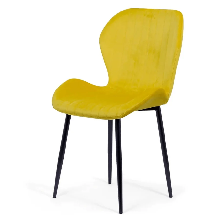 Living room chair velvet black frame