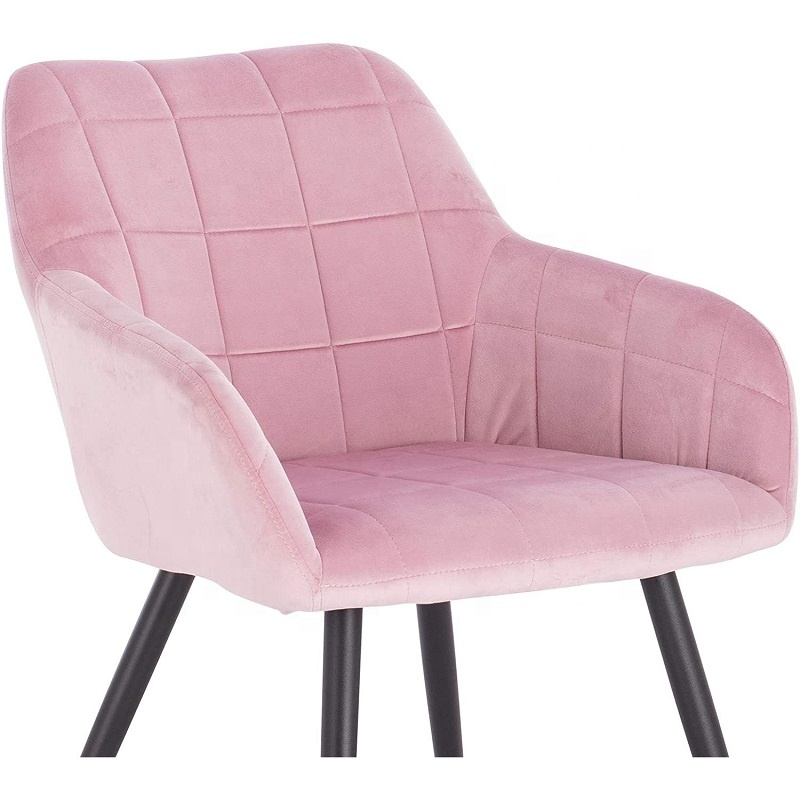Velvet Modern Contemporary Tub Accent Dining Chairs