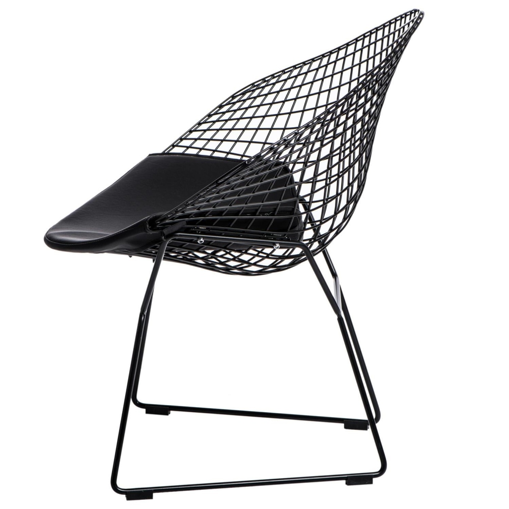 Iron chair with seat pad