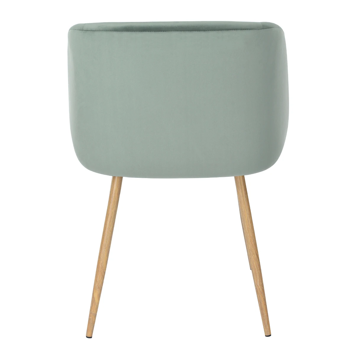 Nordic style velvet backrest Kitchen Room Chair With wood color metal leg