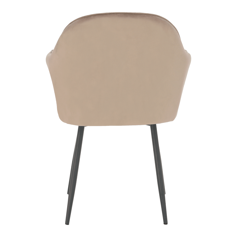 Padded Velvet Armrests Vertical Pattern Living Room Chair