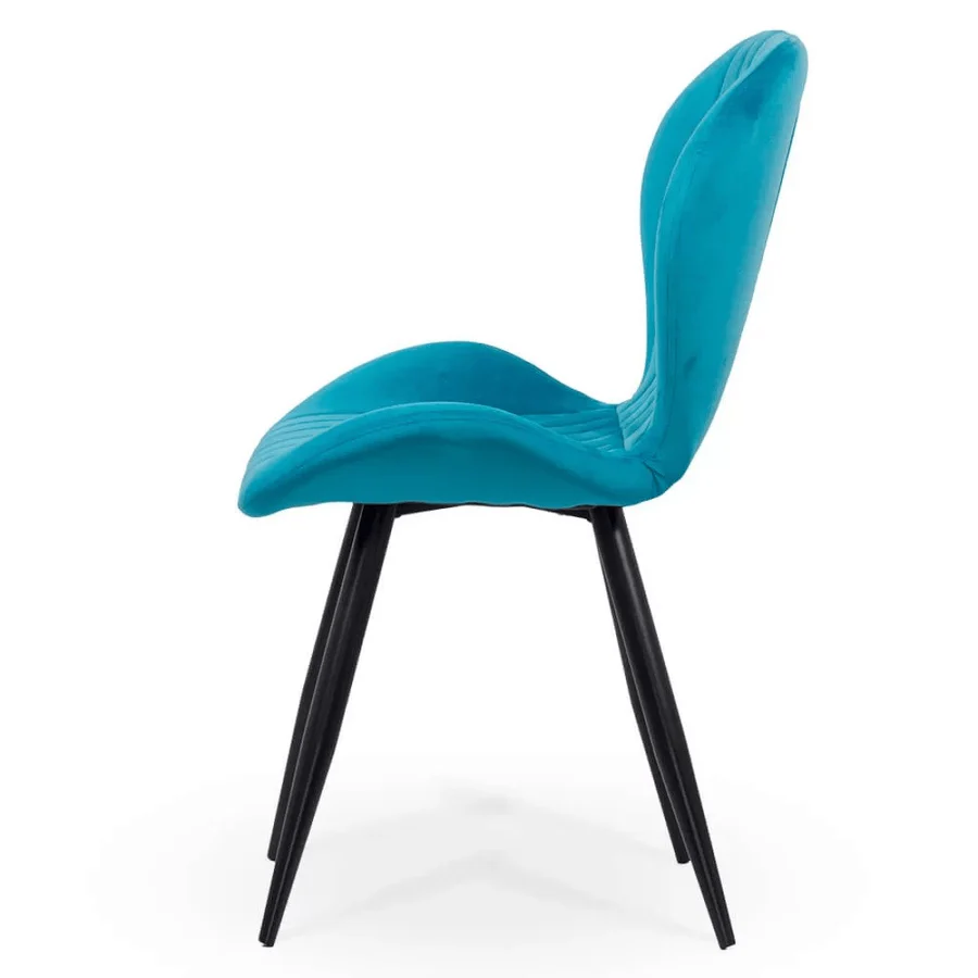 Living room chair velvet black frame