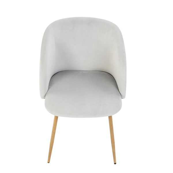 Nordic style velvet backrest Kitchen Room Chair With wood color metal leg