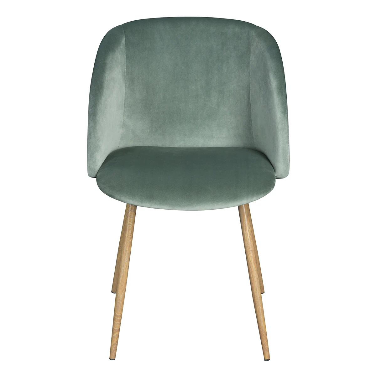 Nordic style velvet backrest Kitchen Room Chair With wood color metal leg