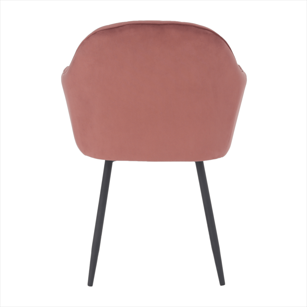Padded Velvet Armrests Vertical Pattern Living Room Chair