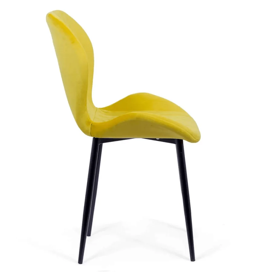 Living room chair velvet black frame
