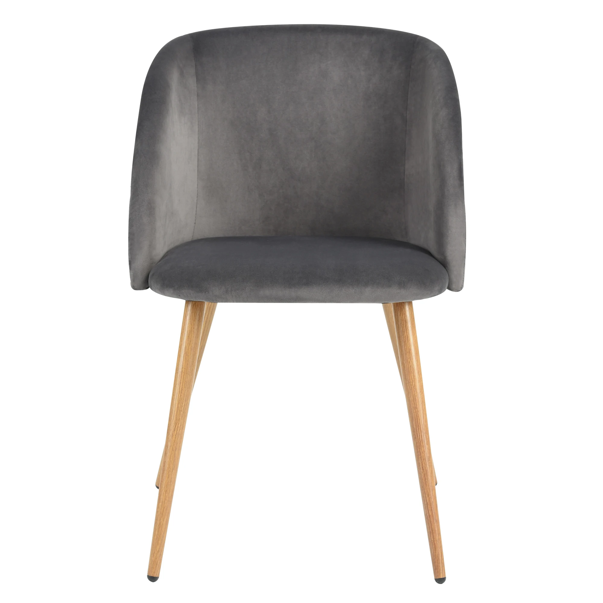 Nordic style velvet backrest Kitchen Room Chair With wood color metal leg