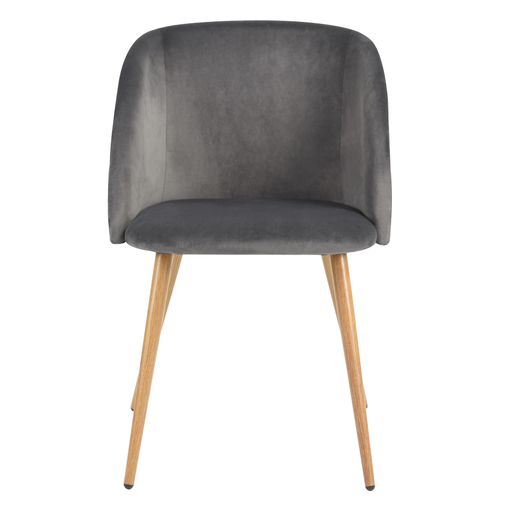 Nordic style velvet backrest Kitchen Room Chair With wood color metal leg