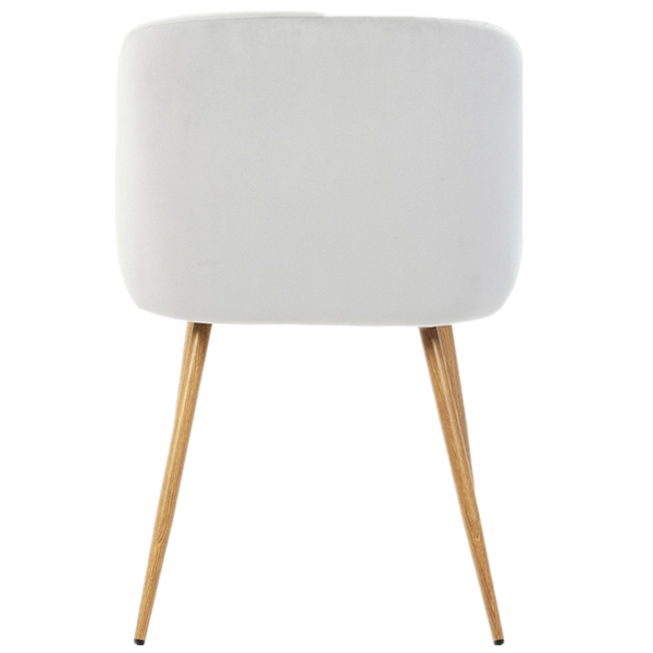 Nordic style velvet backrest Kitchen Room Chair With wood color metal leg