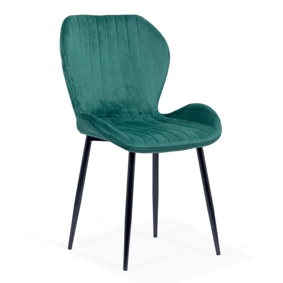 Living room chair velvet black frame