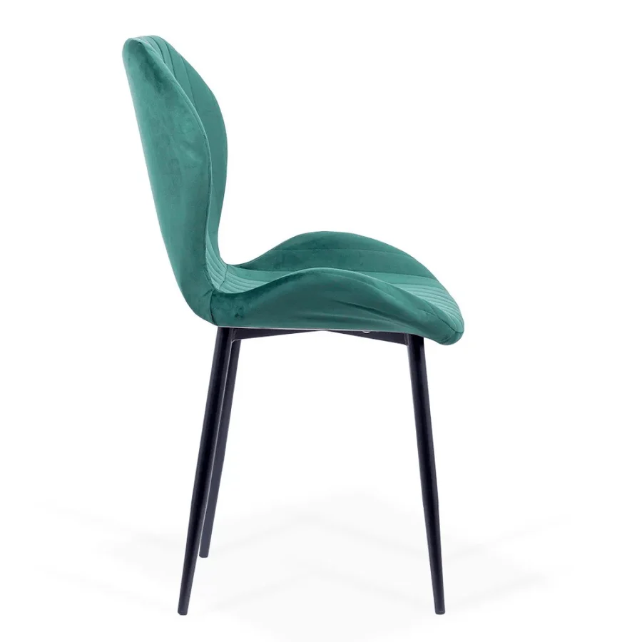 Living room chair velvet black frame