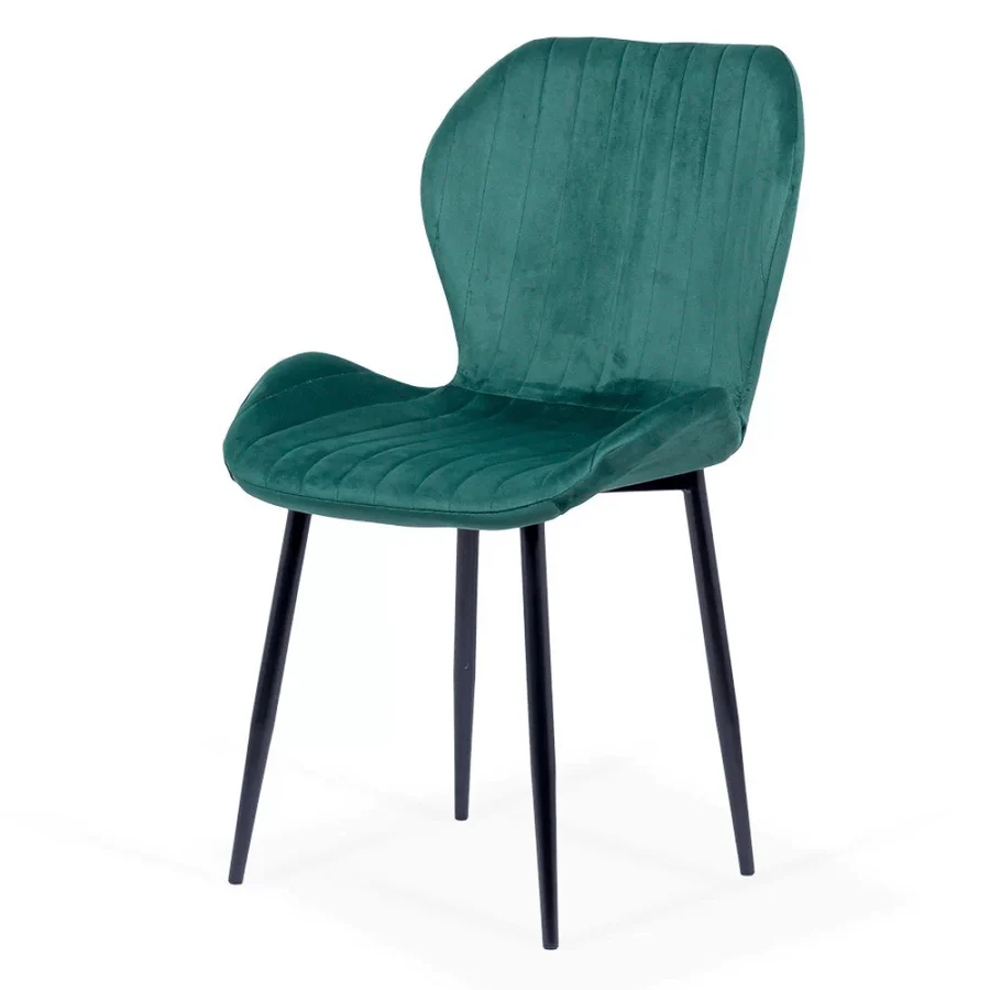Living room chair velvet black frame