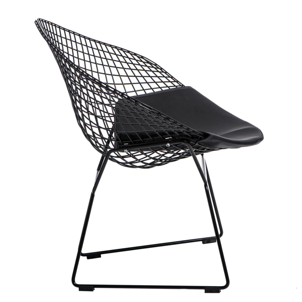 Iron chair with seat pad