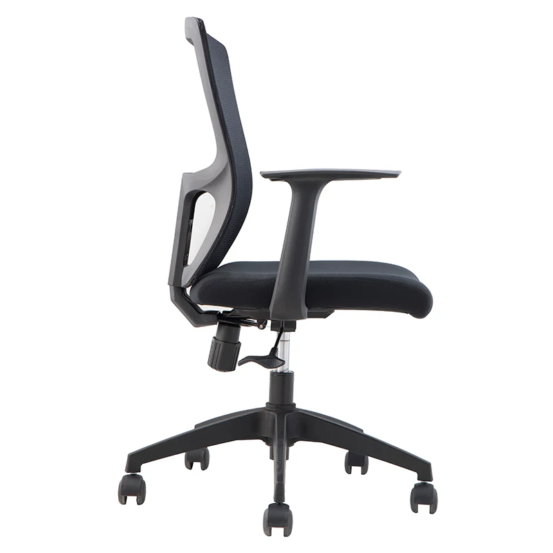 Medium Back Swivel Office Chair - Black