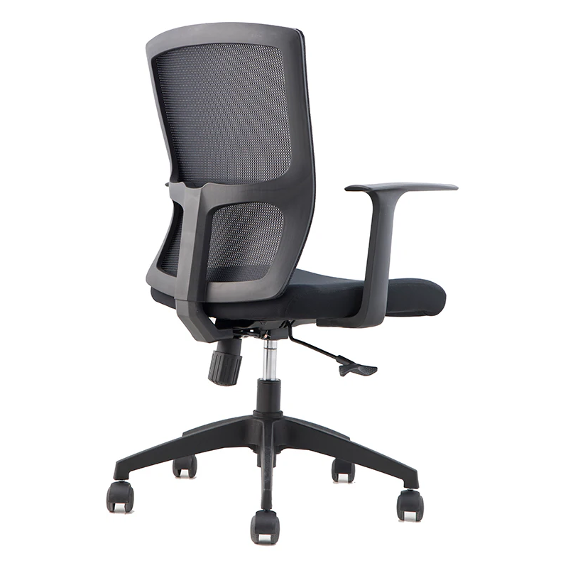 Medium Back Swivel Office Chair - Black