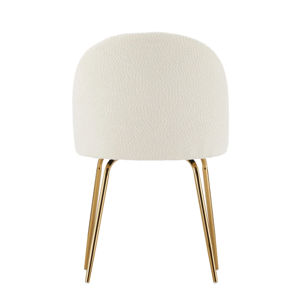 Cream terry cloth chair fabric dining chair