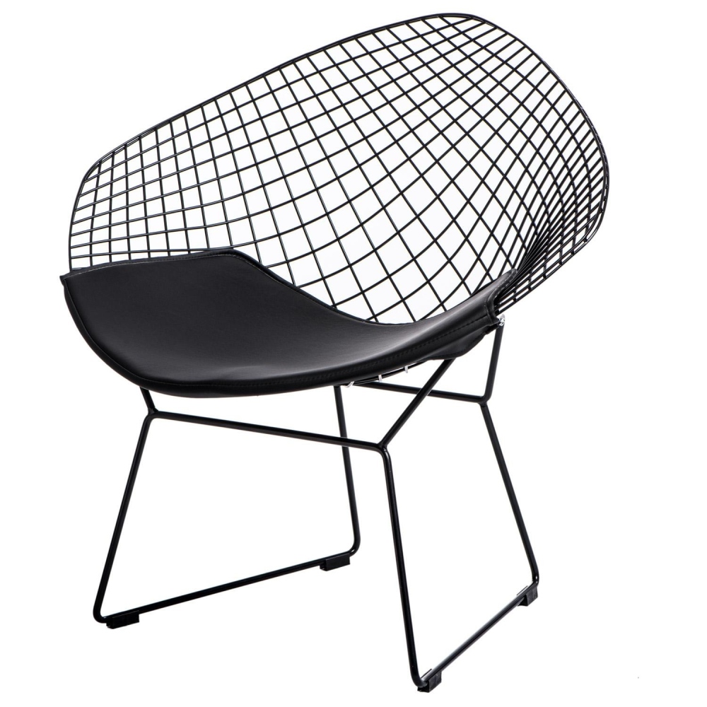 Iron chair with seat pad