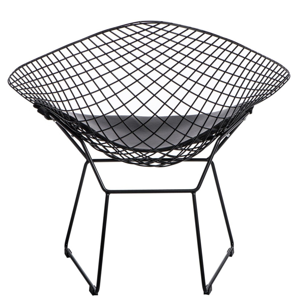 Iron chair with seat pad