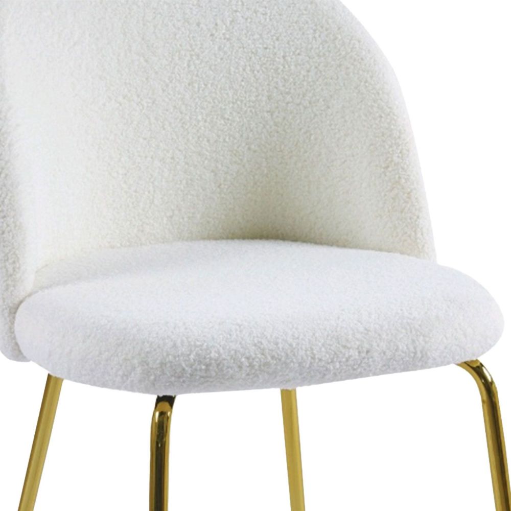 Cream terry cloth chair fabric dining chair