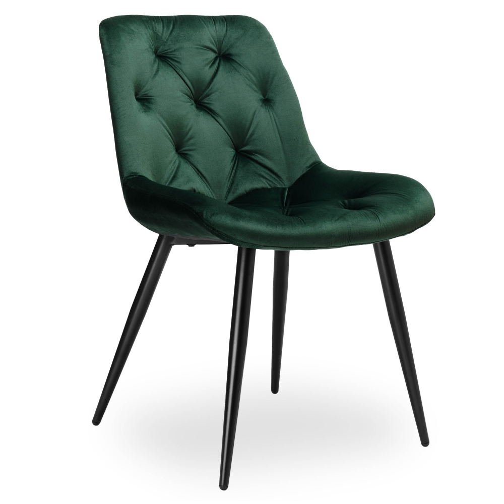 CHERRY II VELVET BLACK LEG STELA CHAIR