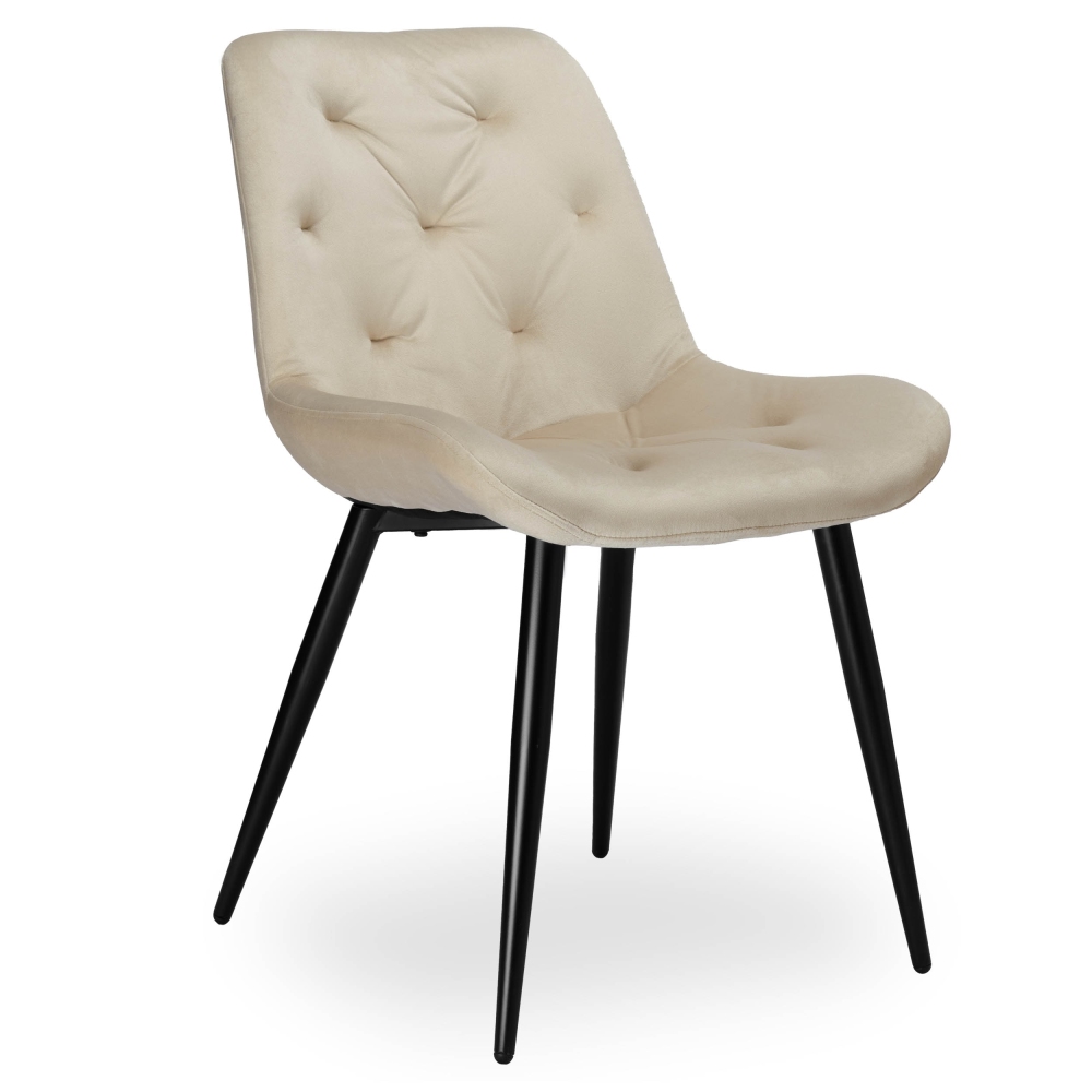 CHERRY II VELVET BLACK LEG STELA CHAIR