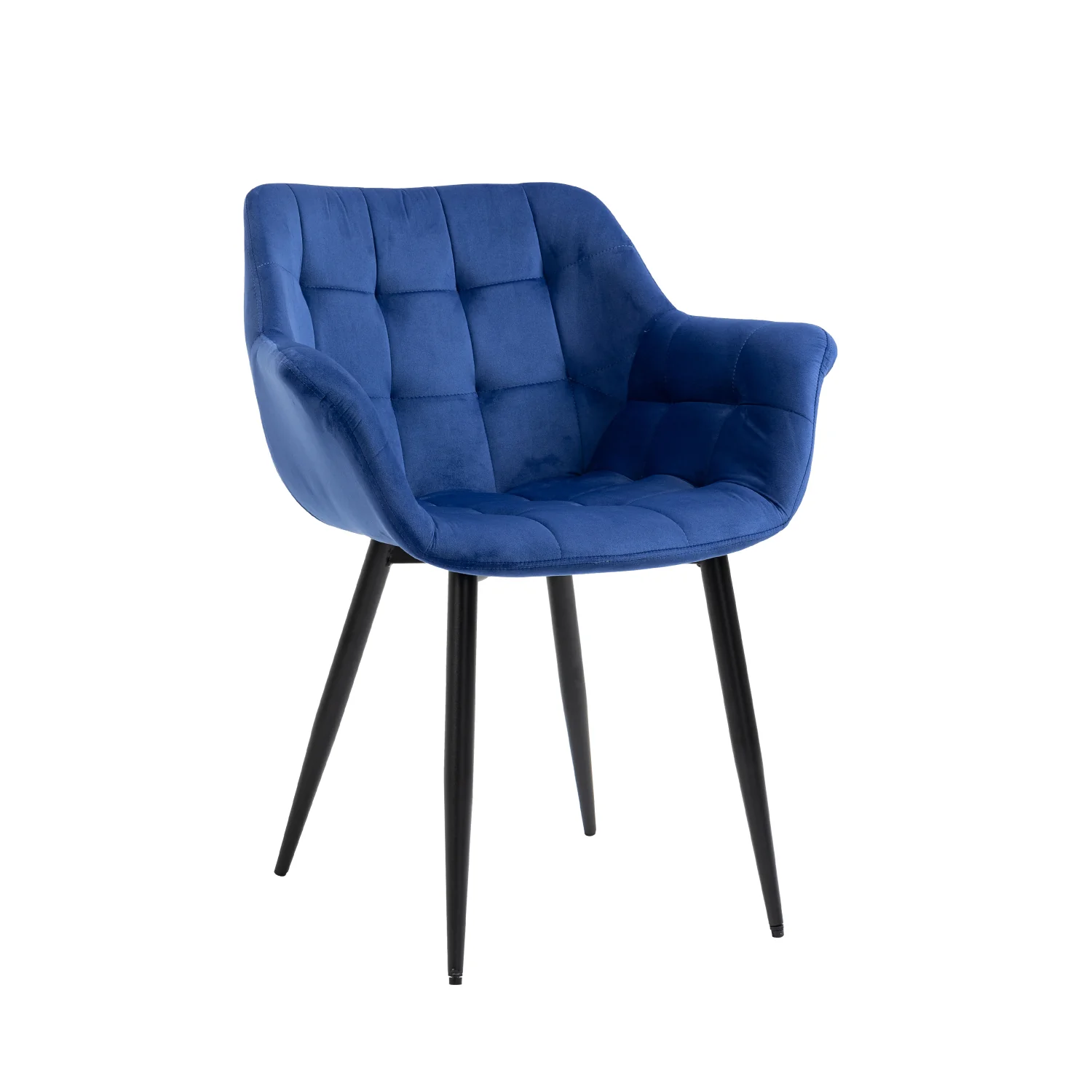 Nordic modern dinning room velvet leather upholstered fabric dining chair with metal leg