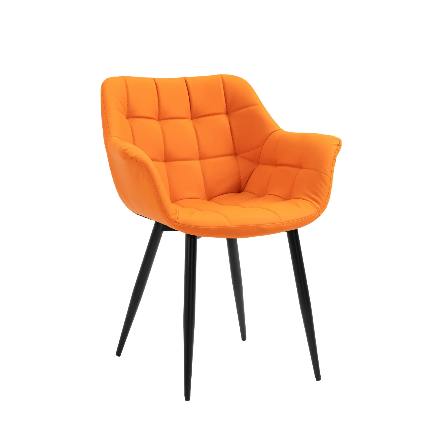 Nordic modern dinning room velvet leather upholstered fabric dining chair with metal leg