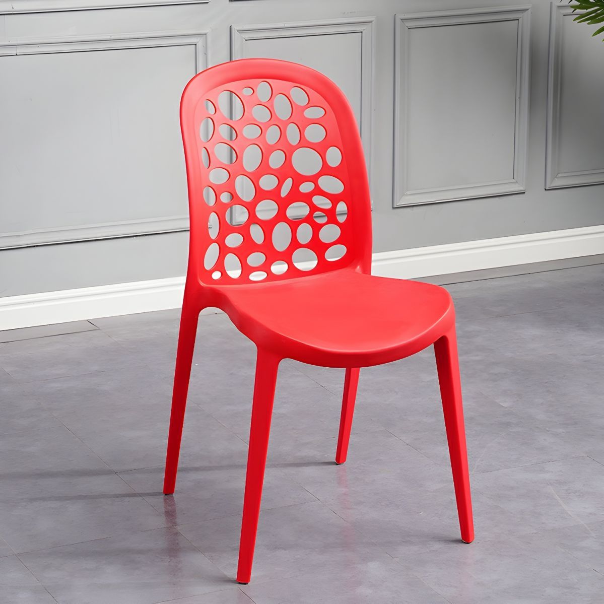 Stylish and Stackable Chair in Plastic and Acrylic