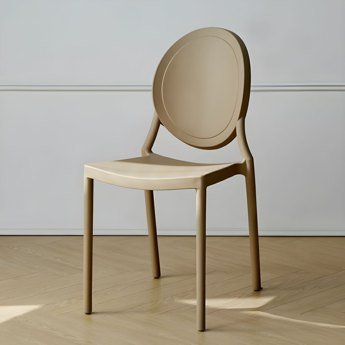 Modern Plastic & Acrylic Chair with Stackable Design