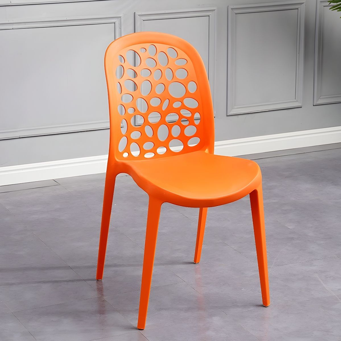 Stylish and Stackable Chair in Plastic and Acrylic