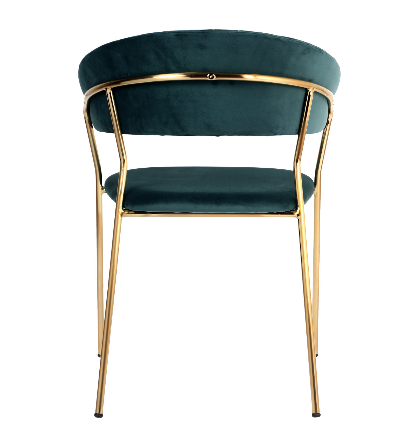 Modern Comfortable Velvet Living Room Chair Gold Legs Dining Chair With Armrest