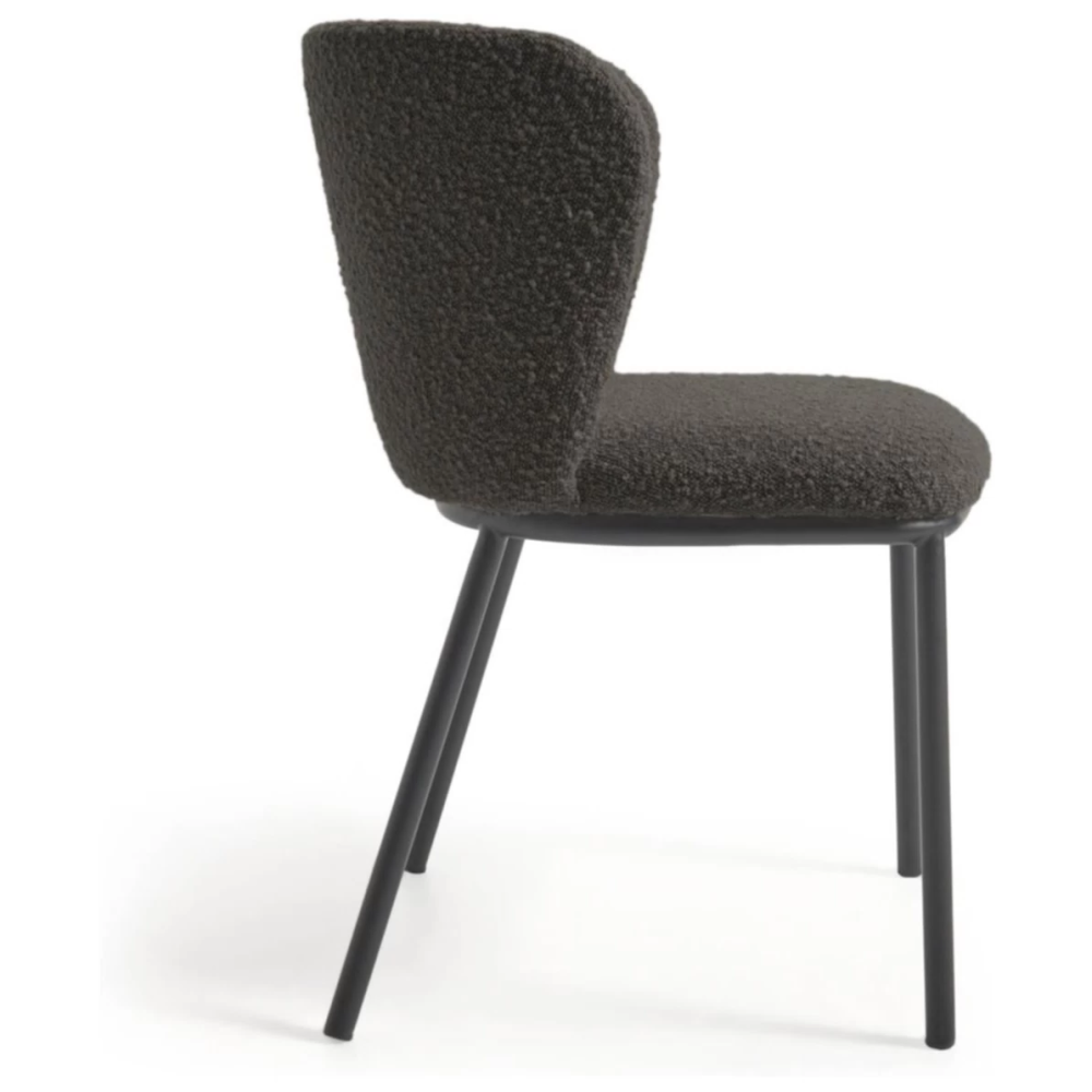 Dining chair soft on metal legs Foggy