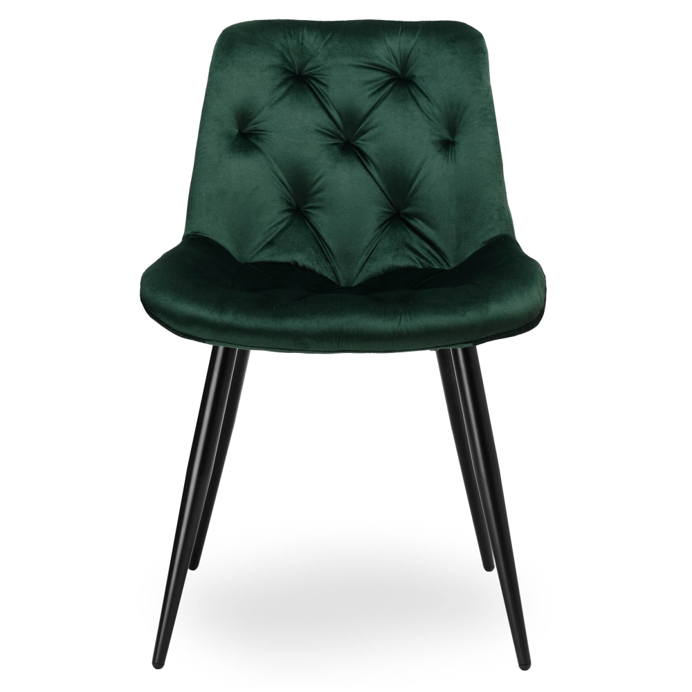 CHERRY II VELVET BLACK LEG STELA CHAIR