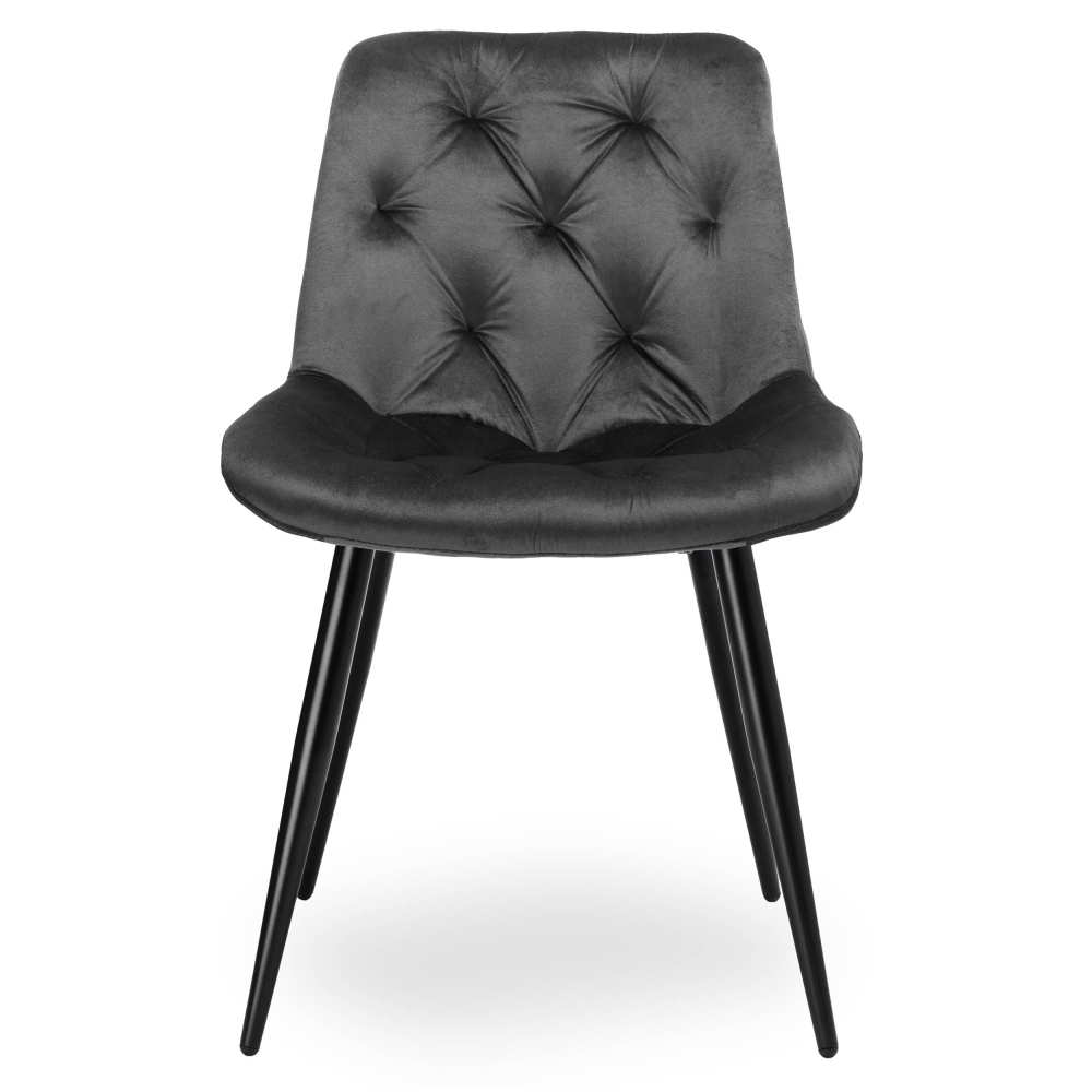 CHERRY II VELVET BLACK LEG STELA CHAIR