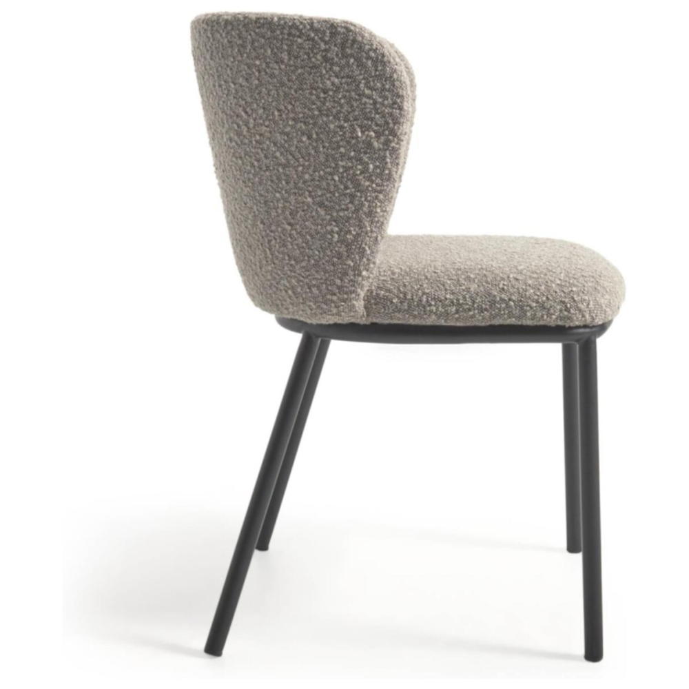 Dining chair soft on metal legs Foggy
