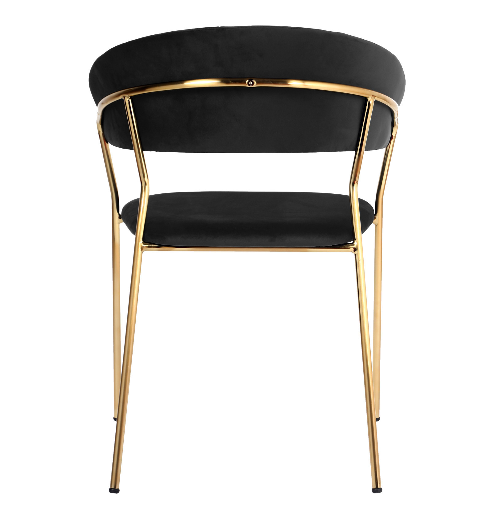 Modern Comfortable Velvet Living Room Chair Gold Legs Dining Chair With Armrest