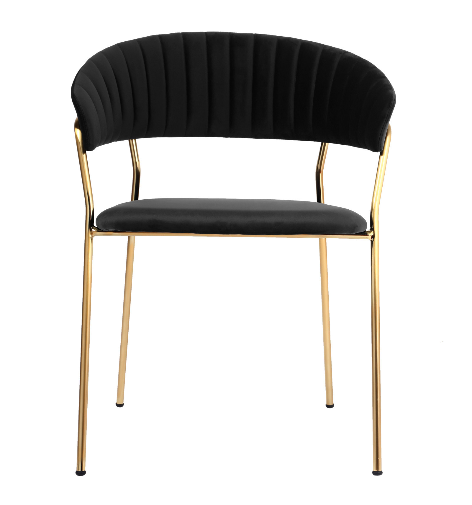 Modern Comfortable Velvet Living Room Chair Gold Legs Dining Chair With Armrest