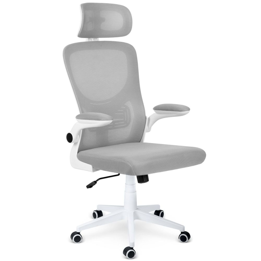 Ergonomic Mesh Office Chair White Foot
