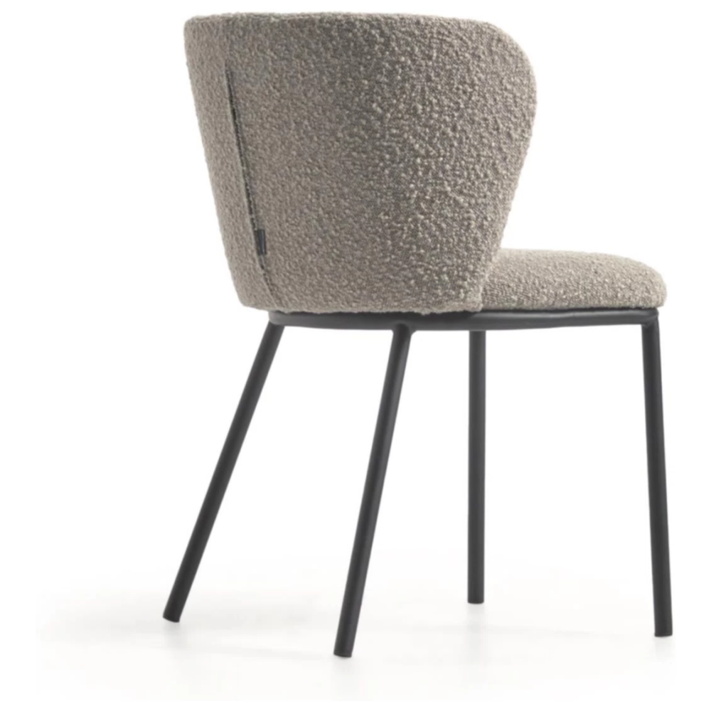 Dining chair soft on metal legs Foggy
