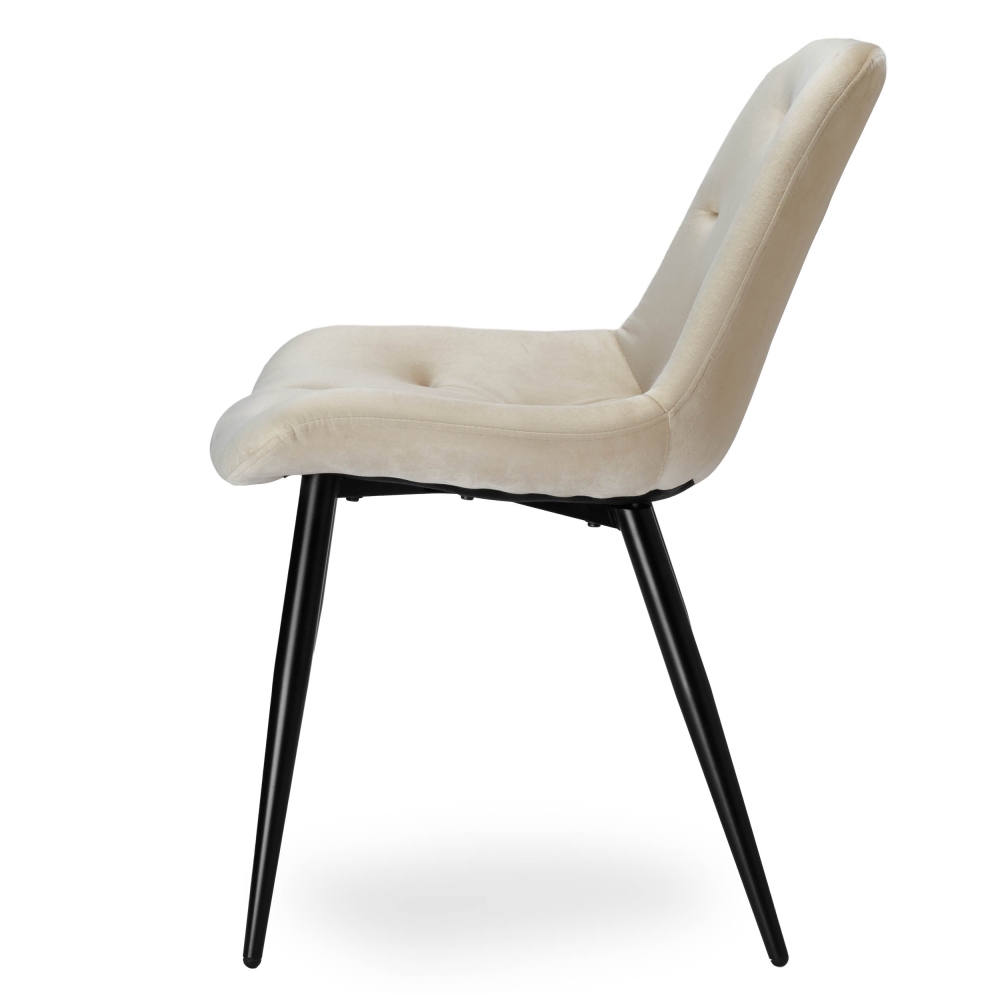 CHERRY II VELVET BLACK LEG STELA CHAIR